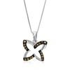 Vir Jewels 1/4 Cttw Champagne Diamond Pendant Necklace .925 Sterling Silver With Rhodium In Silver