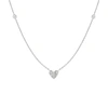 ARIANA RABBANI DIAMOND HEART & TWO SIDED DIAMOND NECKLACE WHITE GOLD