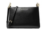 Michael Kors Trisha Mk Signature Leather Crossbody Bag In Black