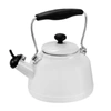Chantal Enamel On Steel 1.7 Quart Retro Tea Kettle In White