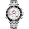 Seapro Mondial Timer Chronograph Quartz White Dial Mens Watch Sp0151 In Silver