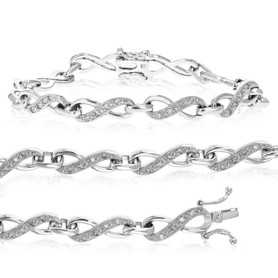 Vir Jewels 1/2 Cttw Diamond Tennis Bracelet .925 Sterling Silver With Rhodium Infinity