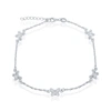Simona White Opal Butterfly Anklet In Silver