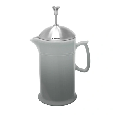 Chantal 28 Ounce Ceramic French Press With Stainless Plunger In Grey