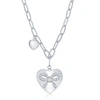 Simona Sterling Silver Double Oval Cz Necklace - Gold Plated