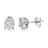 Vir Jewels 1/4 Cttw Round Cut Lab Grown Diamond Stud Earrings In .925 Sterling Silver Prong Set In Silver
