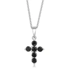 Simona Sterling Silver Cross Necklace - Emerald - Gold Plated