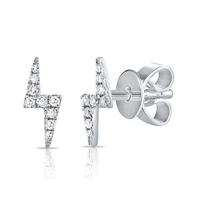 Sabrina Designs 14k 0.11 Ct. Tw. Diamond Lightning Bolt Studs In White