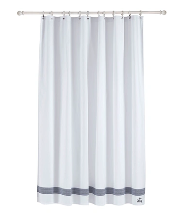 Brooks Brothers Ottoman Rolls Shower Curtain In Navy
