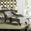 Safavieh Caiden Velvet Chaise With Pillow In Grey