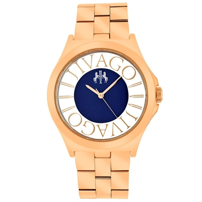 Jivago Women's Black Dial Watch In Blue / Gold / Gold Tone / Rose / Rose Gold / Rose Gold Tone