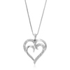 Vir Jewels 1/20 Cttw Round Cut 5 Stones Lab Grown Diamond Heart Pendant Necklace .925 Sterling Silver 3/4 Inch In Silver