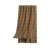 Burberry New  Classic Gauze Vintage Brown Checker Wool Silk Scarf In Multi