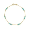 Sabrina Designs 14k Turquoise Station Bar Bracelet In Yellow