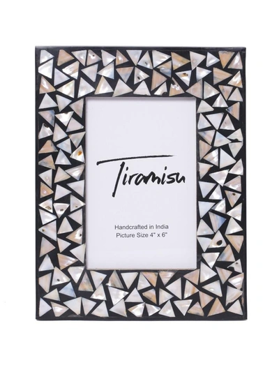 Tiramisu Mother Of Pearl Picture Frame - Mosaic Pattern In Black