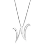 VIR JEWELS 1/12 CTTW ROUND CUT 9 STONES LAB GROWN DIAMOND PENDANT NECKLACE .925 STERLING SILVER 2/5 INCH WITH 1