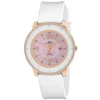 Oceanaut Satin Quartz Pink Dial Ladies Watch Oc0814 In White