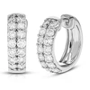 Vir Jewels 1 Cttw Round Cut Lab Grown Diamond Prong Set Hoop Earrings In .925 Sterling Silver 1/2 Inch In Silver