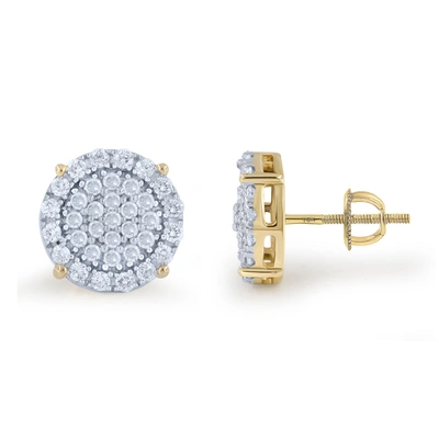 Monary 10k Yellow Gold Earrings With 0.46 Ct. Diamonds In White