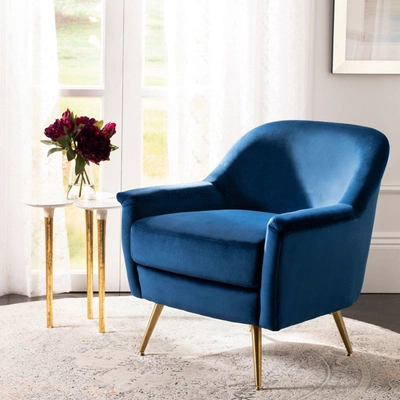 Safavieh Brienne Mid Century Arm Chair In Blue