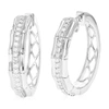 Vir Jewels 1/2 Cttw Round Lab Grown Diamond Hoop Earrings .925 Sterling Silver Prong Set 1 Inch In Silver
