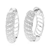 Vir Jewels 1/3 Cttw 82 Stones Round Lab Grown Diamond Hoop Earrings .925 Sterling Silver Prong 2/3 Inch In Silver