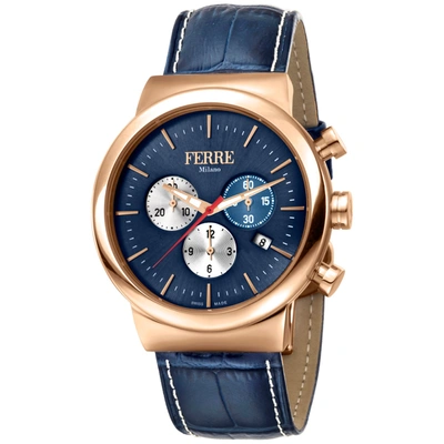 Ferre Milano Quartz Blue Dial Mens Watch Fm1g106l0031 In Blue / Gold Tone / Rose / Rose Gold Tone