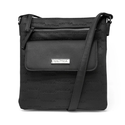 Nautica Key Largo Canvas Crossbody Bag In Black