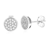 Vir Jewels 1/6 Cttw 38 Stones Round Lab Grown Diamond Studs Earrings .925 Sterling Silver Prong Set 1/3 Inch In Silver