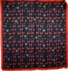 Alexander Mcqueen Women's Black / Red Modal / Wool Petal Skull Shawl Scarf 505219 1074 In Red