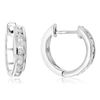 Vir Jewels 1/2 Cttw Diamond Hoop Earrings .925 Sterling Silver 16 Stones Dangle 1/2 Inch In Silver