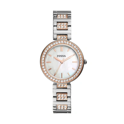 Fossil Women's Karli Three Hand Two Tone Stainless Steel Watch 34mm
