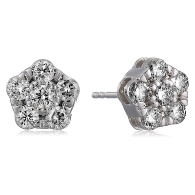 Vir Jewels 1 Cttw Diamond Stud Earrings In 14k White Gold I1-i2 Clarity With Push-backs