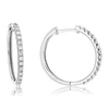 Vir Jewels 1/2 Cttw Diamond Hoop Earrings .925 Sterling Silver 26 Stones Dangle 3/4 Inch In Silver