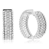 Vir Jewels 2 Cttw Diamond Hoop Earrings .925 Sterling Silver 76 Stones Dangle 7/8 Inch In Silver
