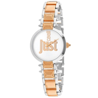 Just Cavalli Women's Silver Dial Watch In Two Tone  / Gold Tone / Rose / Rose Gold Tone / Silver