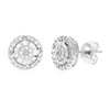 Vir Jewels 1/4 Cttw 58 Stones Round Lab Grown Diamond Studs Earrings .925 Sterling Silver Prong Set 1/3 Inch In Silver