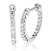Vir Jewels 1/4 Cttw Inside Out Diamond Hoop Earrings .925 Sterling Silver 30 Stones Prong 1/2 Inch In Silver