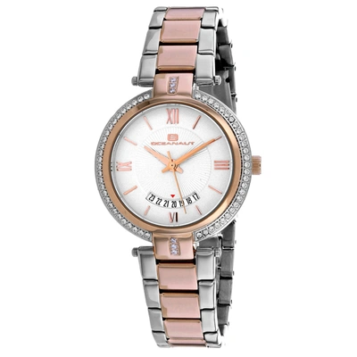 Oceanaut Women's Amaya White Dial Watch In Two Tone  / Gold Tone / Rose / Rose Gold Tone / White