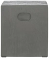 Safavieh Cube Indoor/outdoor Modern Concrete 16.5-inch H Accent Table In Grey