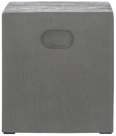 Safavieh Cube Indoor/outdoor Modern Concrete 16.5-inch H Accent Table In Grey