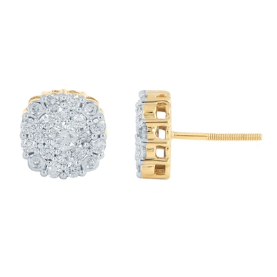 Monary 14k Yellow Gold Earrings With 0.98 Ct. Diamonds In Silver