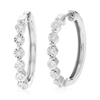 Vir Jewels 1/8 Cttw Round Lab Grown Diamond Hoop Earrings .925 Sterling Silver Prong Set 3/4 Inch In Silver