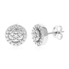 Vir Jewels 1/20 Cttw Round Lab Grown Diamond Studs Earrings .925 Sterling Silver Prong Set 1/2 Inch In Silver