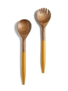 TIRAMISU RESIN & WOOD SALAD SERVER 2 PIECE SET