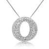 Vir Jewels 1 Cttw Diamond Circle Composite Pendant Necklace 14k White Gold With Chain In Silver