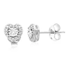 Vir Jewels 1/10 Cttw Round Lab Grown Diamond Studs Earrings .925 Sterling Silver Prong Set 1/4 Inch In Silver