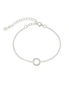 Sterling Forever Silver Open Circle Bracelet In Silver