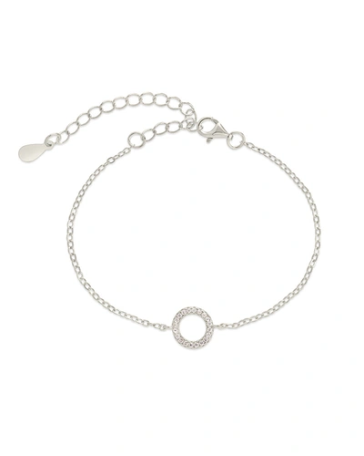Sterling Forever Silver Open Circle Bracelet