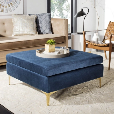 Safavieh Giovanna Square Bench In Blue